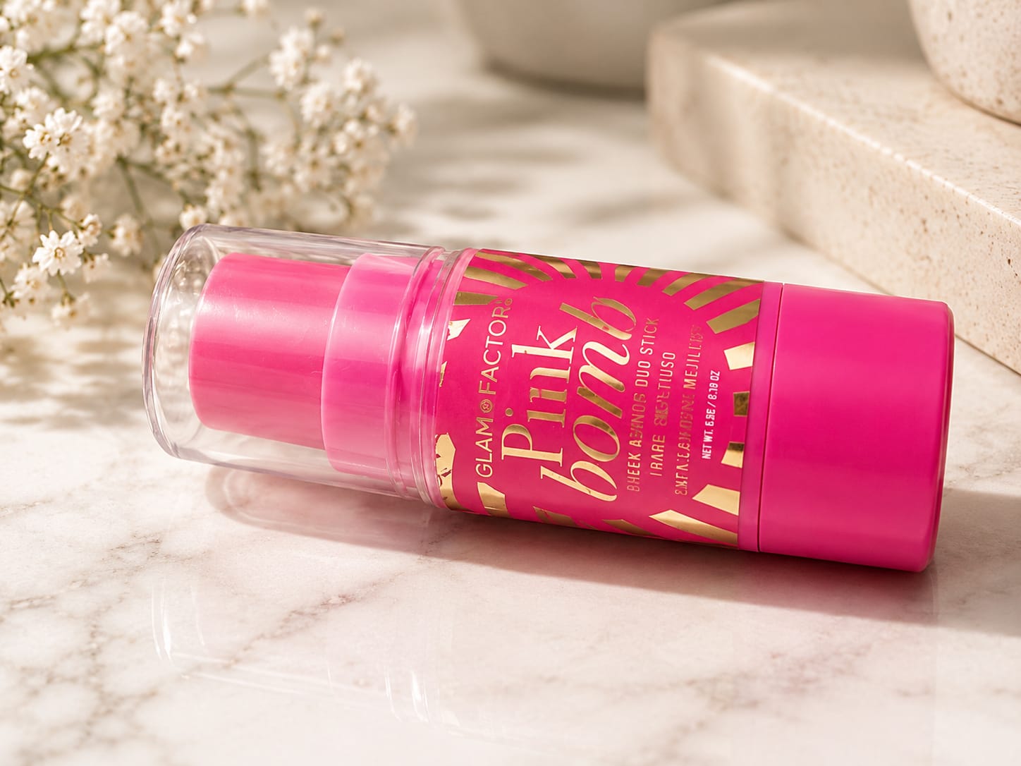 Glam Factory Pink Bomb Cheek & Lip Duo Stick – Blush & Lip Tint