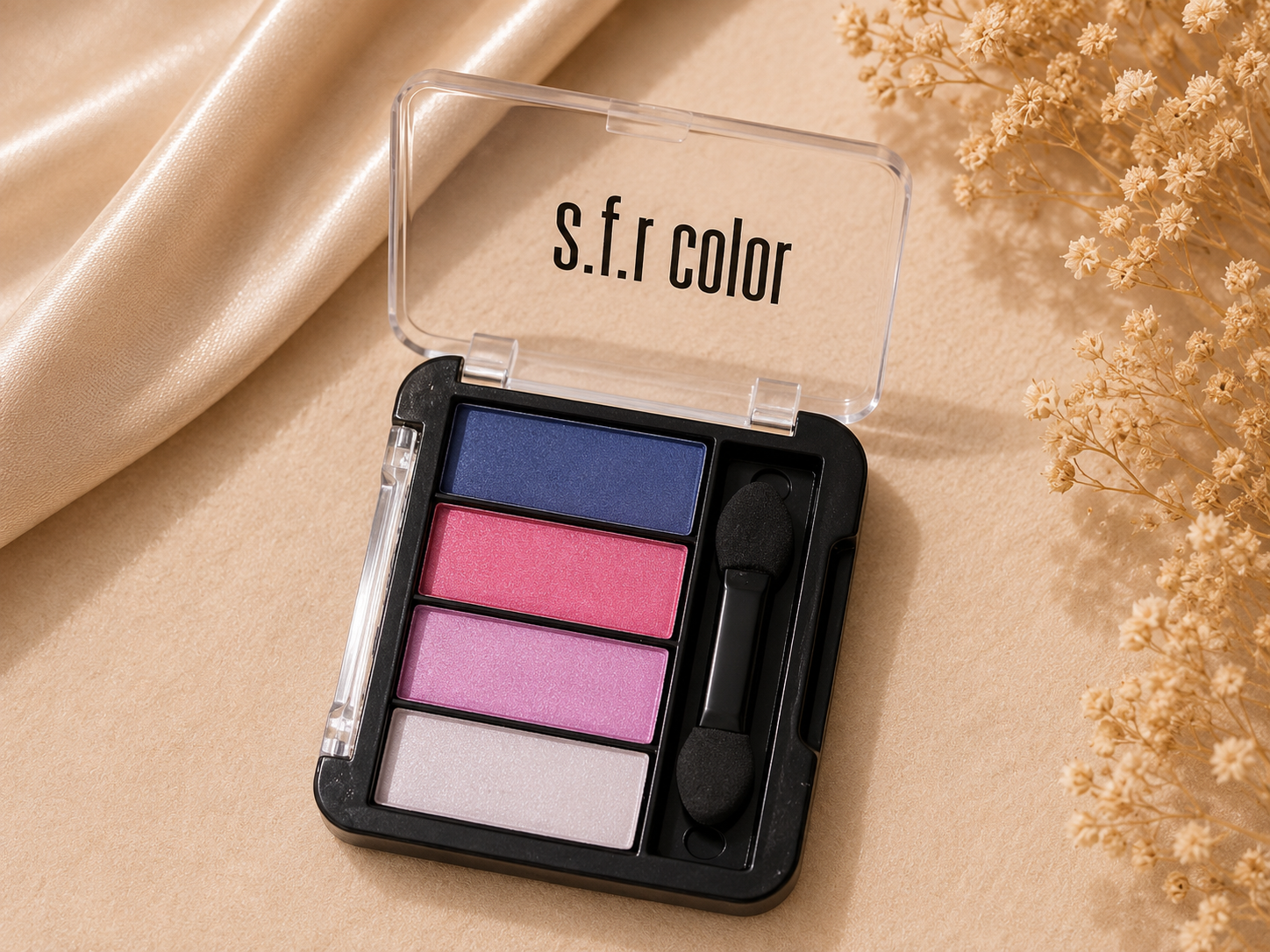 S.F.R Color 4 Color Eyeshadow Palette | Highly Pigmented Matte & Shimmer Eyeshadow | Long Lasting | Blendable Eye Makeup Palette