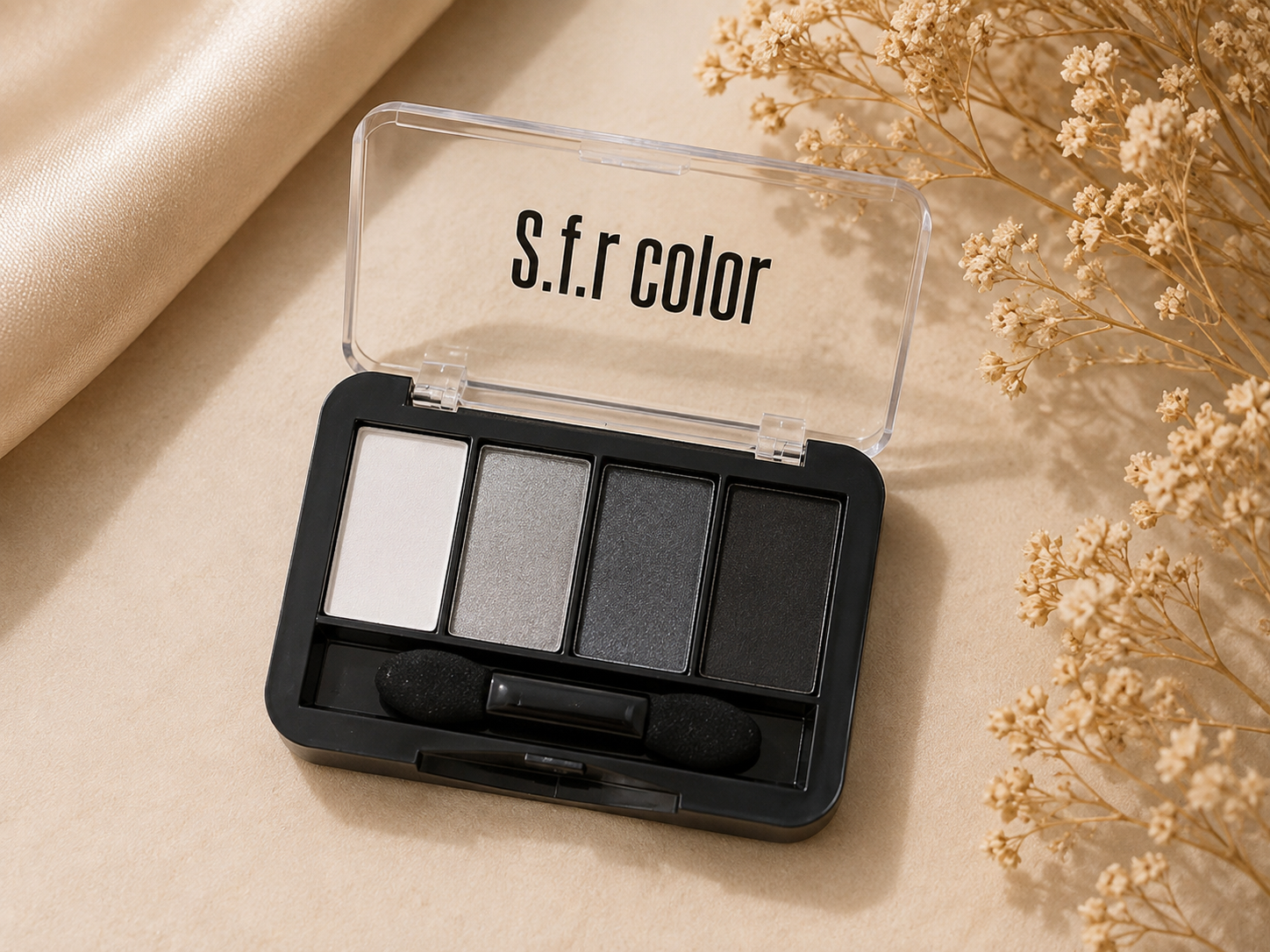 S.F.R Color 4 Color Eyeshadow Palette | Highly Pigmented Matte & Shimmer Eyeshadow | Long Lasting | Blendable Eye Makeup Palette