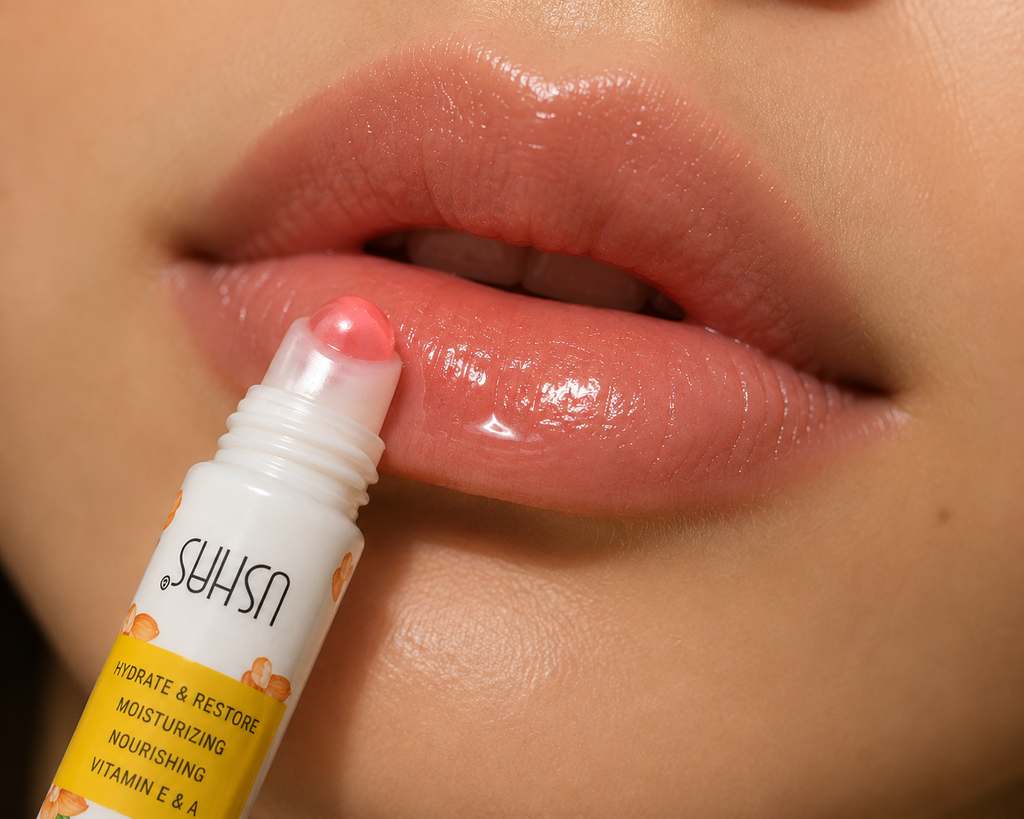 SUHSN Natural Almond Oil Lip Gloss | Hydrating & Moisturizing Lip Oil | Vitamin E & A Nourishing Lip Treatment | Long-Lasting Shine