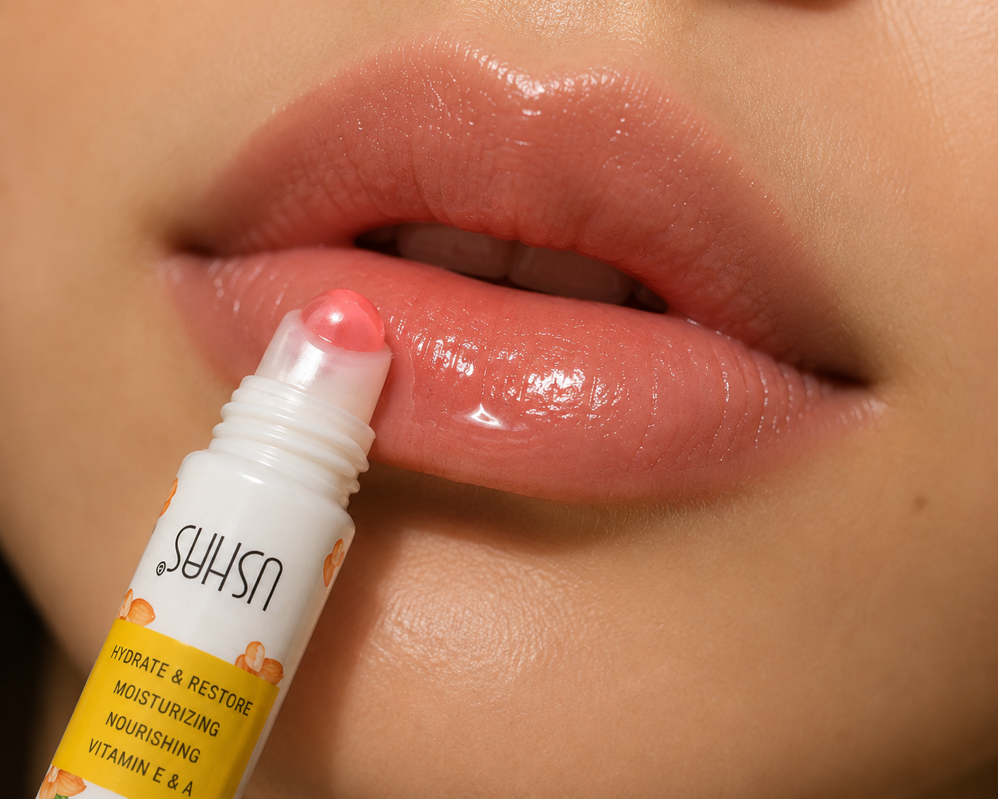 SUHSN Natural Almond Oil Lip Gloss | Hydrating & Moisturizing Lip Oil | Vitamin E & A Nourishing Lip Treatment | Long-Lasting Shine