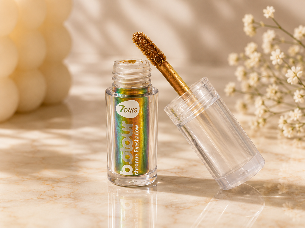 7 Days Botani Chrome Liquid Eyeshadow | Metallic Glitter Eye Shadow | Waterproof & Long Lasting | Highly Pigmented | Multi-Chrome Finish