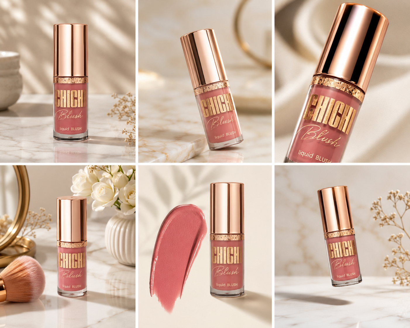 CHICHI Liquid Blush | Lightweight & Blendable Liquid Blush | Natural Dewy Finish | Long Lasting Cheek Tint | Buildable Formula