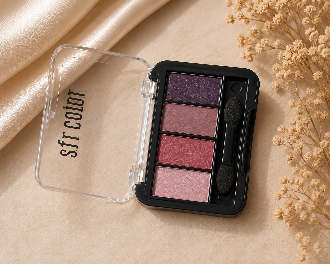 S.F.R Color 4 Color Eyeshadow Palette | Highly Pigmented Matte & Shimmer Eyeshadow | Long Lasting | Blendable Eye Makeup Palette
