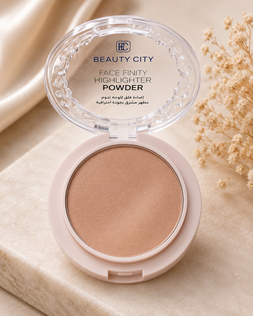 Beauty City Face Finity Highlighter Powder | Long Lasting Shimmer | Smooth Blendable Illuminating Powder | Lightweight Glow Makeup