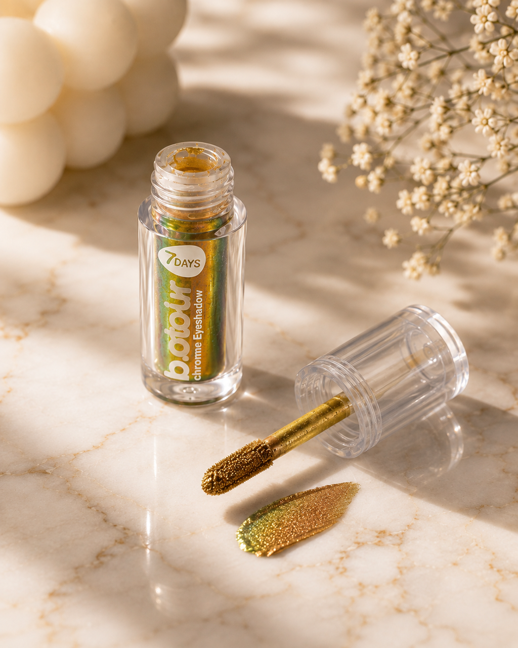 7 Days Botani Chrome Liquid Eyeshadow | Metallic Glitter Eye Shadow | Waterproof & Long Lasting | Highly Pigmented | Multi-Chrome Finish